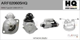 HQ ARF020605HQ - ARR NUEVO NIKKO Type 24V 3,50kW 9T CW