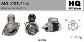 HQ ARF510154HQ - ARR NUEVO NISSAN Type 12V 0,80kW 8/9T CW