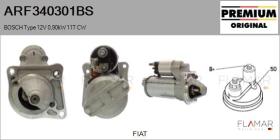 BOSCH ARF340301BS - ARR NUEVO ORIG. BOSCH Type 12V 0,90kW 9T CW