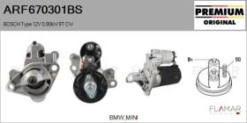 BOSCH ARF670301BS - ARR NUEVO ORIG. BOSCH Type 12V 0,90kW 9T CW
