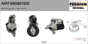BOSCH ARF940401BS - ARR NUEVO ORIG. BOSCH Type 12V 1,10kW 10T CW