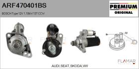 BOSCH ARF470401BS - ARR NUEVO ORIG. BOSCH Type 12V 1,10kW 13T CCW