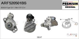BOSCH ARF520501BS - ARR NUEVO ORIG. BOSCH Type 12V 1,10kW 13T CCW