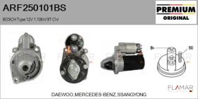 BOSCH ARF250101BS - ARR NUEVO ORIG. BOSCH Type 12V 1,10kW 9T CW