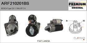 BOSCH ARF210201BS - ARR NUEVO ORIG. BOSCH Type 12V 1,10kW 9T CW