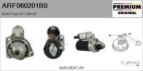 BOSCH ARF060201BS - ARR NUEVO ORIG. BOSCH Type 12V 1,20kW 9T