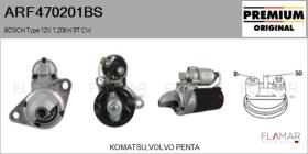 BOSCH ARF470201BS - ARR NUEVO ORIG. BOSCH Type 12V 1,20kW 9T CW