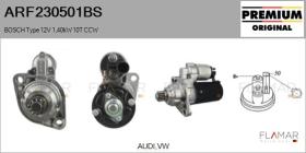 BOSCH ARF230501BS - ARR NUEVO ORIG. BOSCH Type 12V 1,40kW 10T CCW