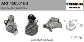 BOSCH ARF450501BS - ARR NUEVO ORIG. BOSCH Type 12V 1,50kW 13T CCW