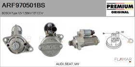 BOSCH ARF970501BS - ARR NUEVO ORIG. BOSCH Type 12V 1,50kW 13T CCW