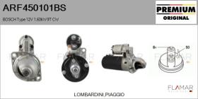 BOSCH ARF450101BS - ARR NUEVO ORIG. BOSCH Type 12V 1,60kW 9T CW