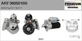 BOSCH ARF360501BS - ARR NUEVO ORIG. BOSCH Type 12V 1,70kW 11T