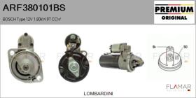 BOSCH ARF380101BS - ARR NUEVO ORIG. BOSCH Type 12V 1,80kW 9T CCW