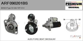 BOSCH ARF090201BS - ARR NUEVO ORIG. BOSCH Type 12V 2,00kW 10T CCW