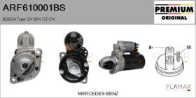 BOSCH ARF610001BS - ARR NUEVO ORIG. BOSCH Type 12V 2,00kW 13T CW