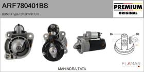 BOSCH ARF780401BS - ARR NUEVO ORIG. BOSCH Type 12V 2,00kW 9T CW