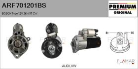 BOSCH ARF701201BS - ARR NUEVO ORIG. BOSCH Type 12V 2,00kW 9T CW
