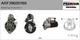 BOSCH ARF290201BS - ARR NUEVO ORIG. BOSCH Type 12V 2,00kW 9T CW