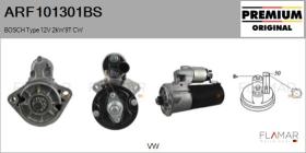 BOSCH ARF101301BS - ARR NUEVO ORIG. BOSCH Type 12V 2,00kW 9T CW