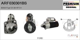 BOSCH ARF030301BS - ARR NUEVO ORIG. BOSCH Type 12V 2,00kW 9T CW