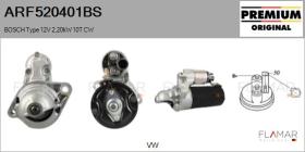 BOSCH ARF520401BS - ARR NUEVO ORIG. BOSCH Type 12V 2,20kW 10T CW