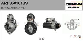 BOSCH ARF350101BS - ARR NUEVO ORIG. BOSCH Type 12V 2,20kW 11T CW