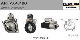 BOSCH ARF750401BS - ARR NUEVO ORIG. BOSCH Type 12V 2,20kW 9T CW