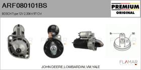 BOSCH ARF080101BS - ARR NUEVO ORIG. BOSCH Type 12V 2,30kW 9T CW