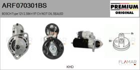 BOSCH ARF070301BS - ARR NUEVO ORIG. BOSCH Type 12V 2,30kW 9T CW OIL SEALED