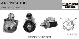 BOSCH ARF190201BS - ARR NUEVO ORIG. BOSCH Type 12V 2,50kW 9T CW