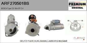 BOSCH ARF270501BS - ARR NUEVO ORIG. BOSCH Type 12V 3,00kW 9T CW