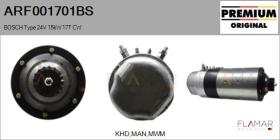 BOSCH ARF001701BS - ARR NUEVO ORIG. BOSCH Type 24V 15kW 17T CW