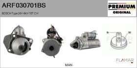 BOSCH ARF030701BS - ARR NUEVO ORIG. BOSCH Type 24V 4,00kW 10T CW