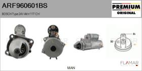 BOSCH ARF960601BS - ARR NUEVO ORIG. BOSCH Type 24V 4,00kW 11T CW