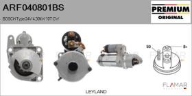 BOSCH ARF040801BS - ARR NUEVO ORIG. BOSCH Type 24V 4,30kW 10T CW