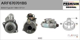 BOSCH ARF670701BS - ARR NUEVO ORIG. BOSCH Type 24V 7,50kW 12T CW