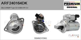 DELCO REMY KOREA ARF240164DK - ARR NUEVO ORIG. DELCOREMY Type 12V 0,90kW 9T CW