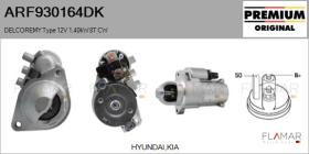 DELCO REMY KOREA ARF930164DK - ARR NUEVO ORIG. DELCOREMY Type 12V 1,40kW 8T CW