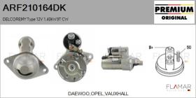 DELCO REMY KOREA ARF210164DK - ARR NUEVO ORIG. DELCOREMY Type 12V 1,40kW 9T CW