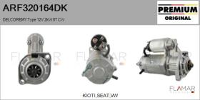 DELCO REMY KOREA ARF320164DK - ARR NUEVO ORIG. DELCOREMY Type 12V 2,00kW 9T CW