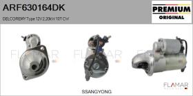 DELCO REMY KOREA ARF630164DK - ARR NUEVO ORIG. DELCOREMY Type 12V 2,20kW 10T CW