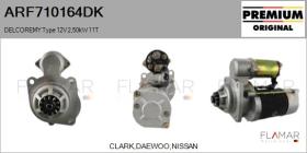 DELCO REMY KOREA ARF710164DK - ARR NUEVO ORIG. DELCOREMY Type 12V 2,50kW 11T