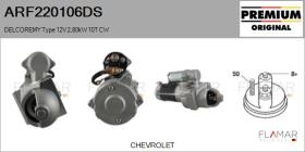 DELCO REMY ARF220106DS - ARR NUEVO ORIG. DELCOREMY Type 12V 2,80kW 10T CW