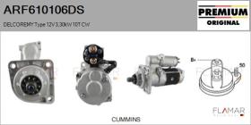 DELCO REMY ARF610106DS - ARR NUEVO ORIG. DELCOREMY Type 12V 3,30kW 10T