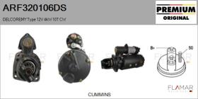DELCO REMY ARF320106DS - ARR NUEVO ORIG. DELCOREMY Type 12V 4,00kW 10T CW