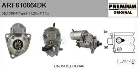 DELCO REMY KOREA ARF610664DK - ARR NUEVO ORIG. DELCOREMY Type 24V 4,50kW 11T CW