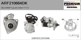 DELCO REMY KOREA ARF210664DK - ARR NUEVO ORIG. DELCOREMY Type 24V 4,50kW 11T CW