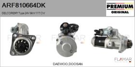 DELCO REMY KOREA ARF810664DK - ARR NUEVO ORIG. DELCOREMY Type 24V 6,00kW 11T CW