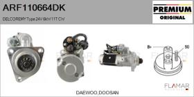 DELCO REMY KOREA ARF110664DK - ARR NUEVO ORIG. DELCOREMY Type 24V 6,00kW 11T CW