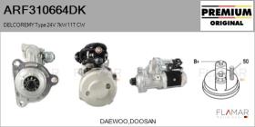 DELCO REMY KOREA ARF310664DK - ARR NUEVO ORIG. DELCOREMY Type 24V 7,00kW 11T CW